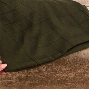 Olive green cotton scarf